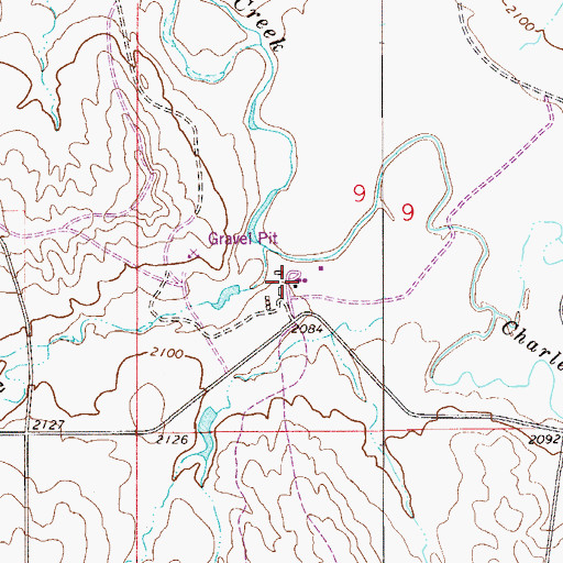 Topographic Map of 26N54E09CACA01 Well, MT