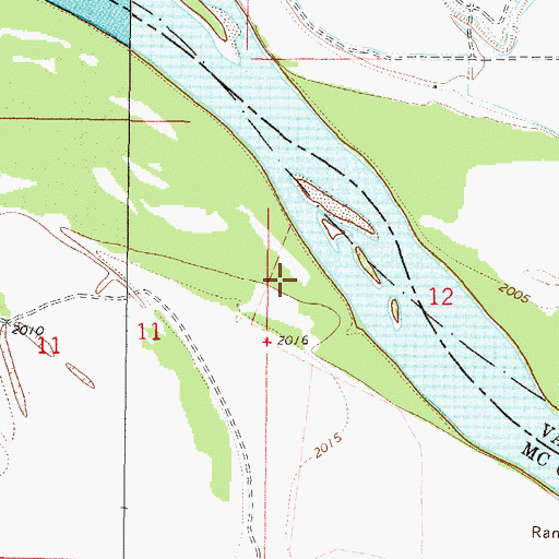 Topographic Map of 26N44E12BC__01 Well, MT