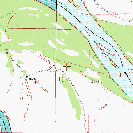 Topographic Map of 26N44E11AD__01 Well, MT