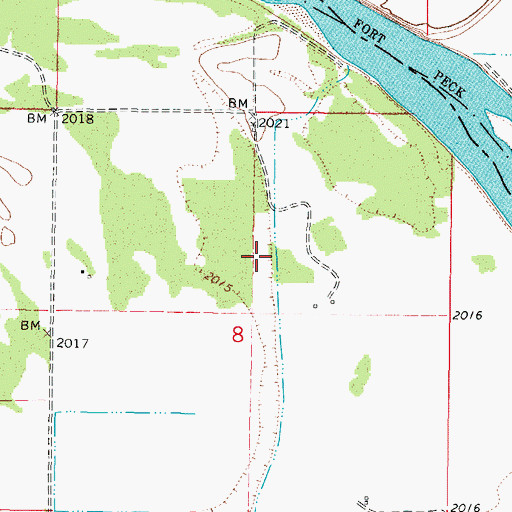 Topographic Map of 26N44E08AC__02 Well, MT