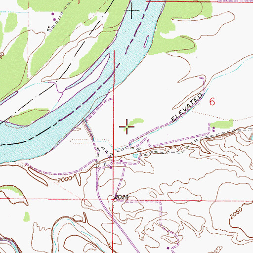Topographic Map of 26N47E06CB__01 Well, MT