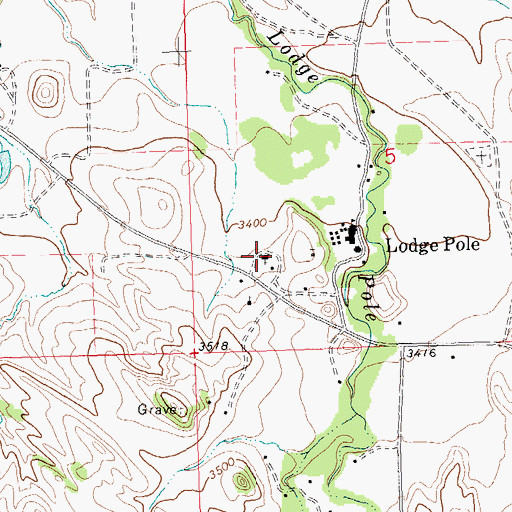 Topographic Map of 26N25E05CCA_01 Well, MT