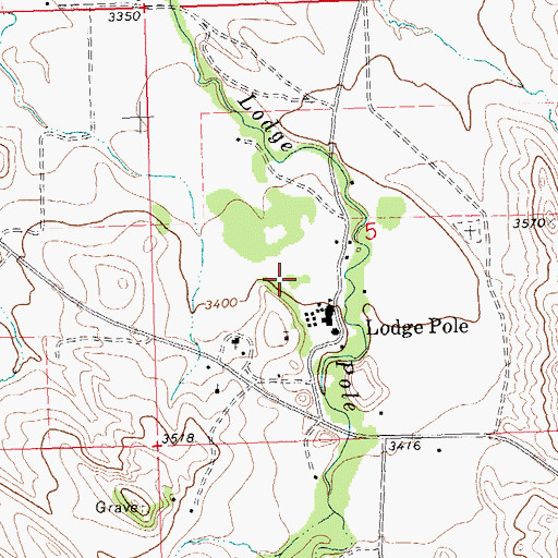 Topographic Map of 26N25E05CACA01 Well, MT