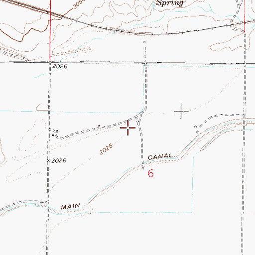 Topographic Map of 26N45E06BD__01 Well, MT