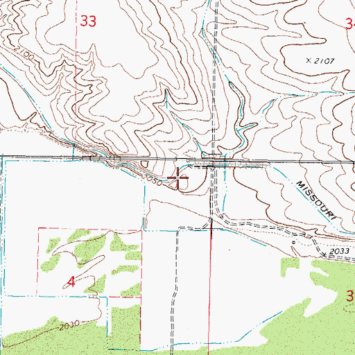 Topographic Map of 26N43E04AA__01 Well, MT