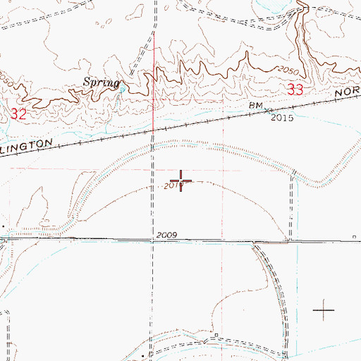 Topographic Map of 27N45E33CC__01 Well, MT