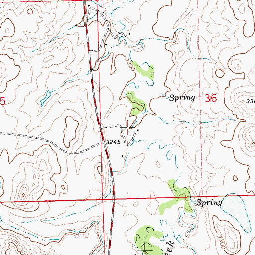 Topographic Map of 27N23E36CBDB01 Well, MT