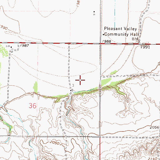 Topographic Map of 27N47E36AD__01 Well, MT
