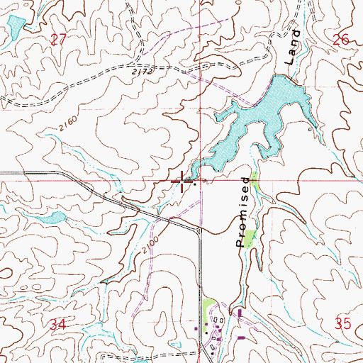Topographic Map of 27N53E34AAAA01 Well, MT