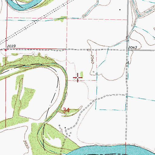 Topographic Map of 27N42E34AC__01 Well, MT