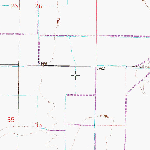 Topographic Map of 27N46E35AA__01 Well, MT
