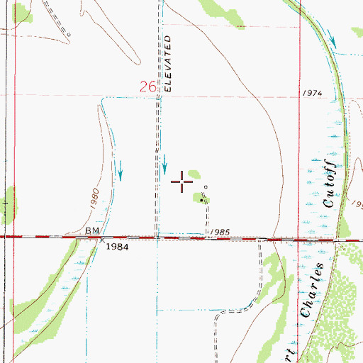 Topographic Map of 27N47E26DC__01 Well, MT