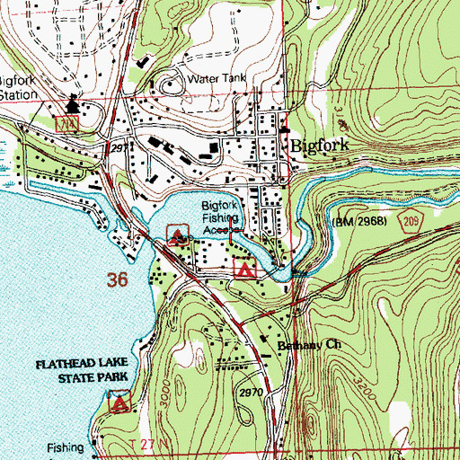 Topographic Map of 27N20W36AD__01 Well, MT