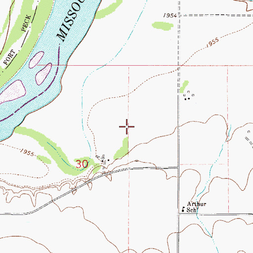 Topographic Map of 27N51E30AC__01 Well, MT