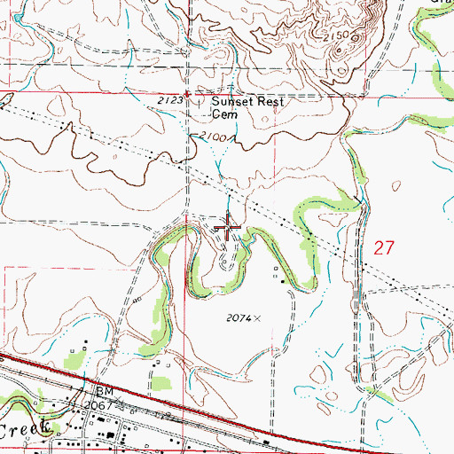 Topographic Map of 27N44E27BC__01 Well, MT