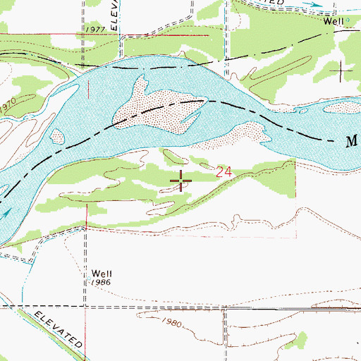 Topographic Map of 27N47E24CA__01 Well, MT