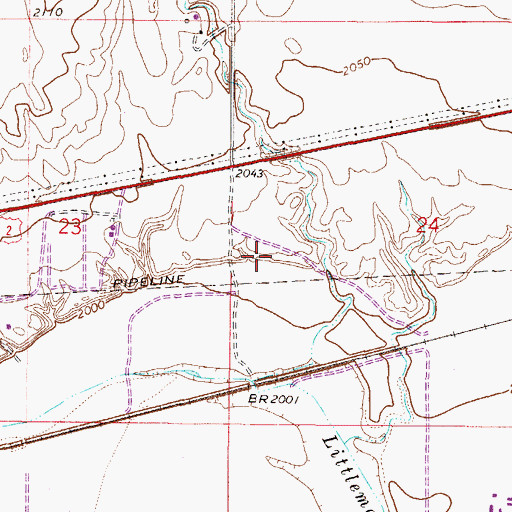 Topographic Map of 27N46E24CB__01 Well, MT