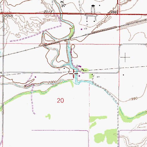 Topographic Map of 27N47E20AC__01 Well, MT