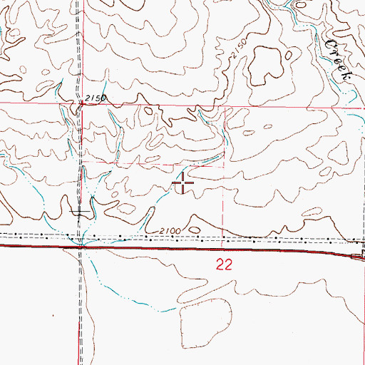 Topographic Map of 27N43E22BD__01 Well, MT