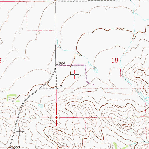 Topographic Map of 27N59E18CB__01 Well, MT