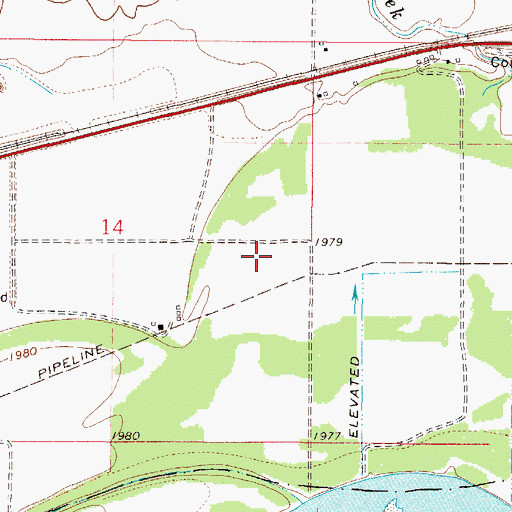 Topographic Map of 27N47E14DA__01 Well, MT