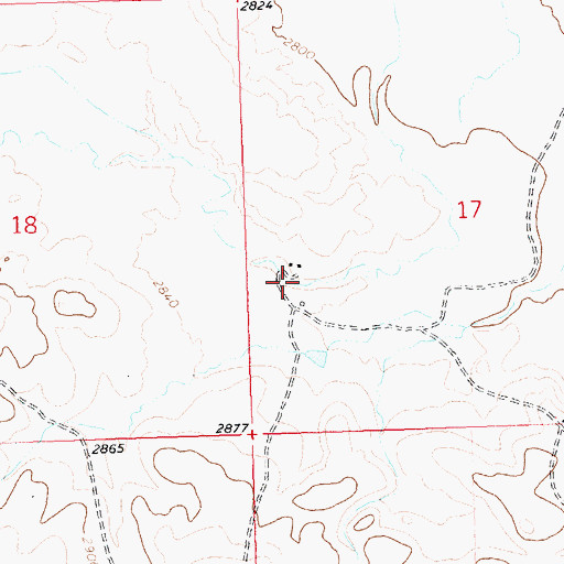 Topographic Map of 27N26E17CBCB01 Well, MT