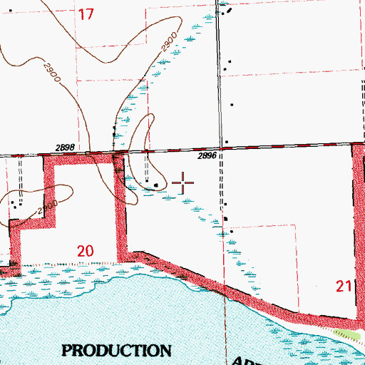 Topographic Map of 27N20W20AA__01 Well, MT