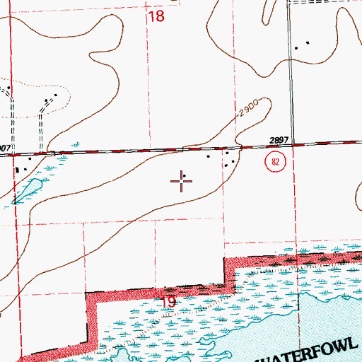Topographic Map of 27N20W19AB__01 Well, MT