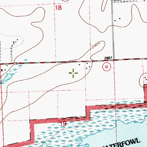 Topographic Map of 27N20W19AB__01 Well, MT