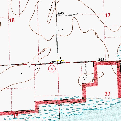Topographic Map of 27N20W17CC__01 Well, MT