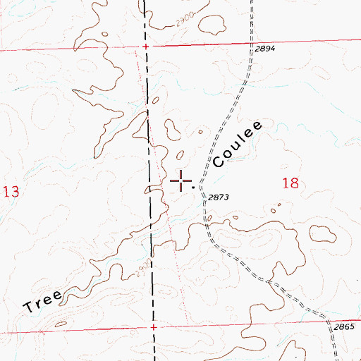 Topographic Map of 27N26E18CBAB01 Well, MT
