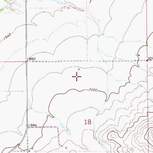 Topographic Map of 27N59E18BA__01 Well, MT