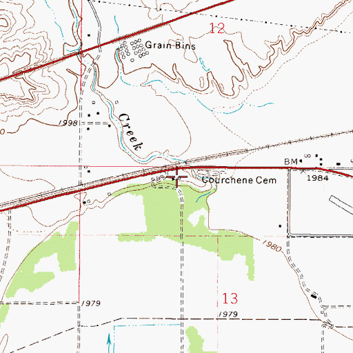 Topographic Map of 27N47E13BA__03 Well, MT