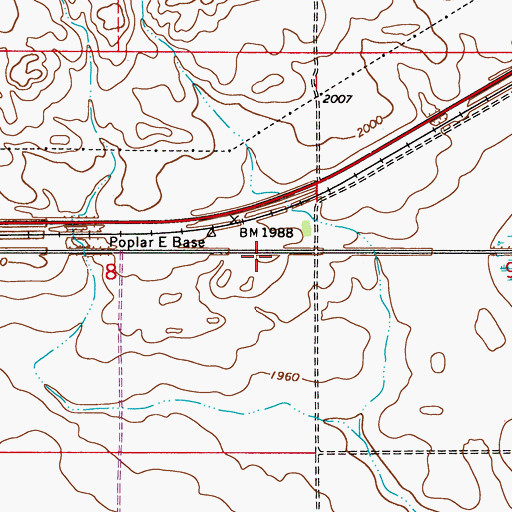 Topographic Map of 27N52E08DA__01 Well, MT
