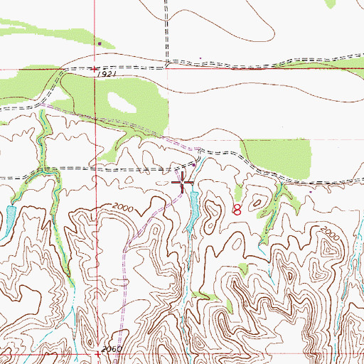 Topographic Map of 27N54E08BD__01 Well, MT