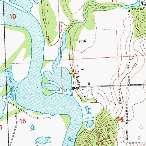 Topographic Map of 27N20W14BB__01 Well, MT