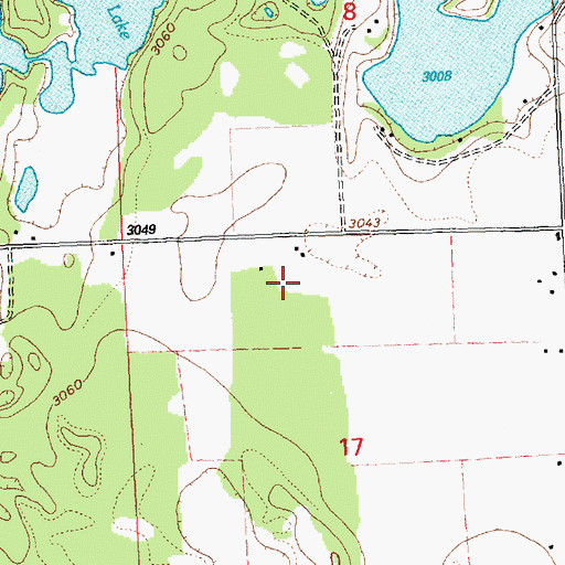 Topographic Map of 27N19W17BA__01 Well, MT