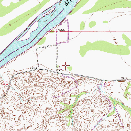 Topographic Map of 27N55E12BC__01 Well, MT
