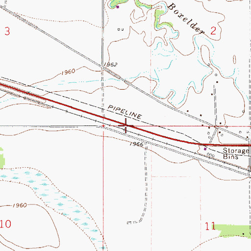 Topographic Map of 27N50E11BB__01 Well, MT