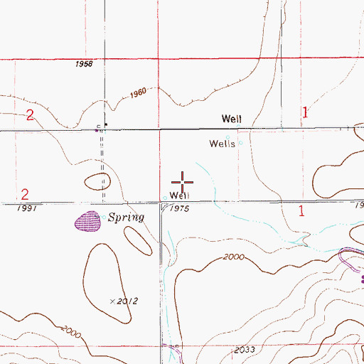 Topographic Map of 27N57E01BC__03 Well, MT