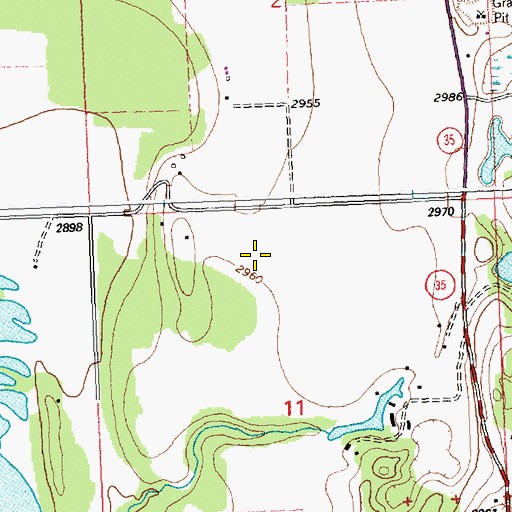 Topographic Map of 27N20W11BA__01 Well, MT