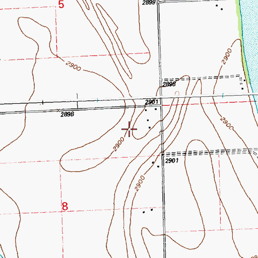 Topographic Map of 27N20W08AA__01 Well, MT