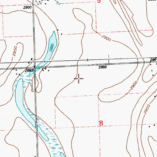Topographic Map of 27N20W08BA__01 Well, MT