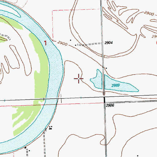 Topographic Map of 27N21W01DD__01 Well, MT