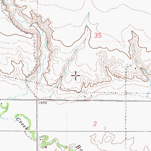 Topographic Map of 28N50E35CD__01 Well, MT