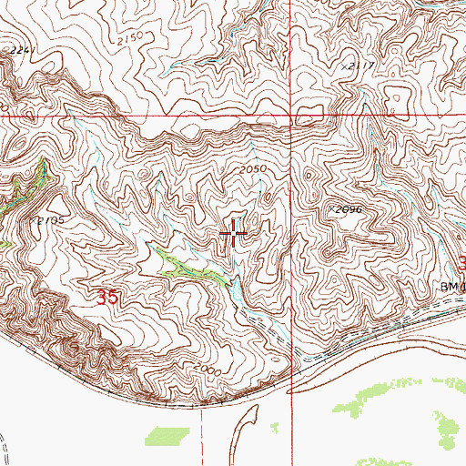 Topographic Map of 28N55E35AD__01 Well, MT