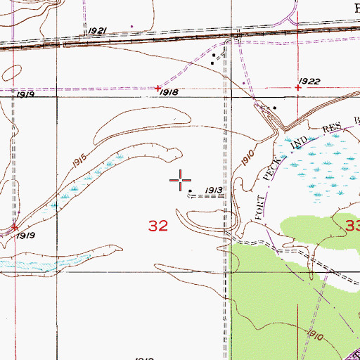 Topographic Map of 28N55E32AC__01 Well, MT
