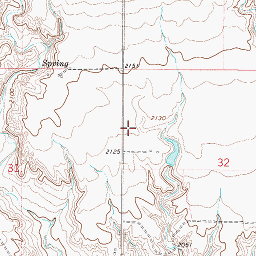Topographic Map of 28N48E32BC__02 Well, MT