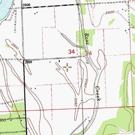 Topographic Map of 28N20W34CA__01 Well, MT