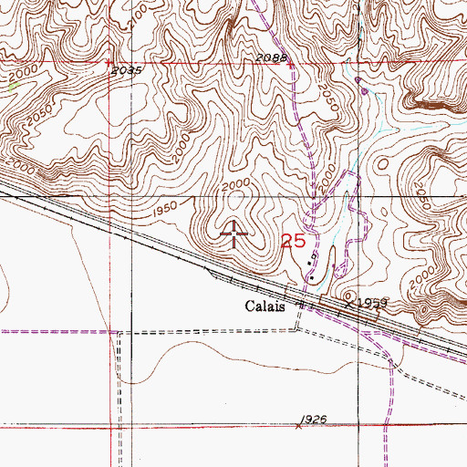 Topographic Map of 28N53E25CA__01 Well, MT